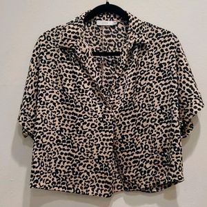 Leopard satin TOP